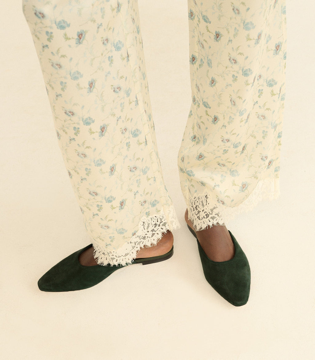 Adair Slide in Dark Pine Suede - view 6
