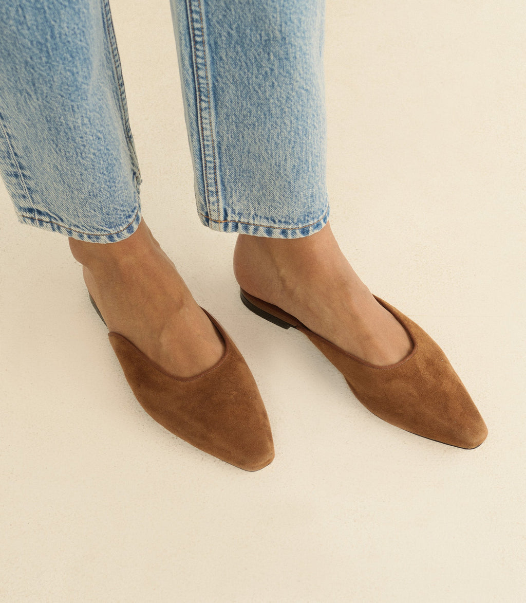 Adair Slide in Tortoise Suede - view 3