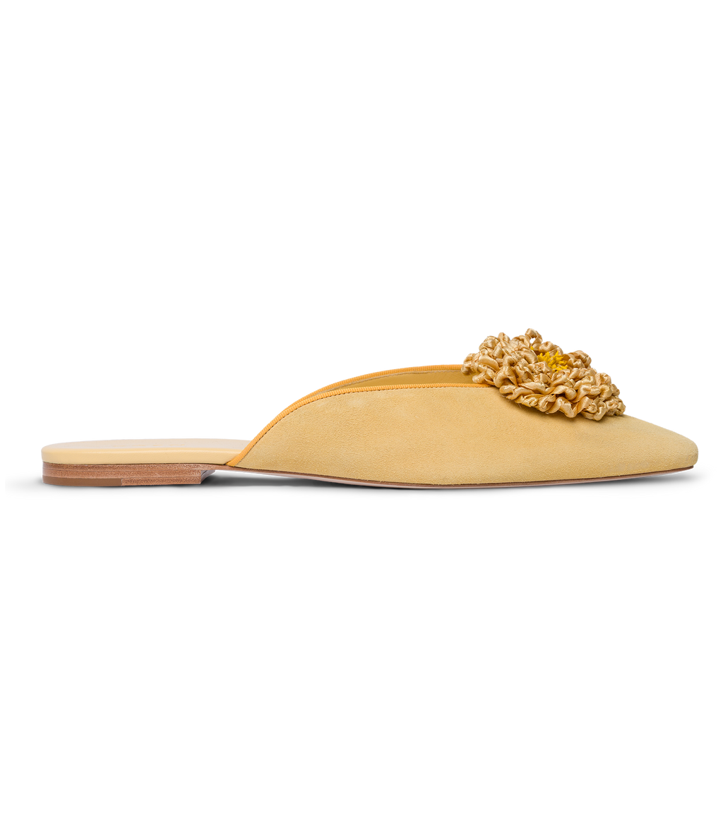 Adair Slide in Cantaloupe Suede - view 3
