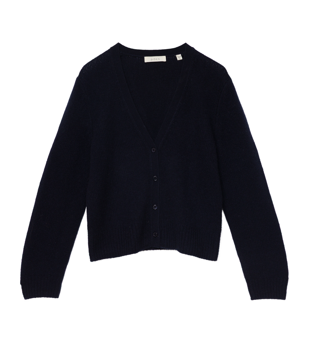 Cameron Cashmere Cardigan in Navy - view 6