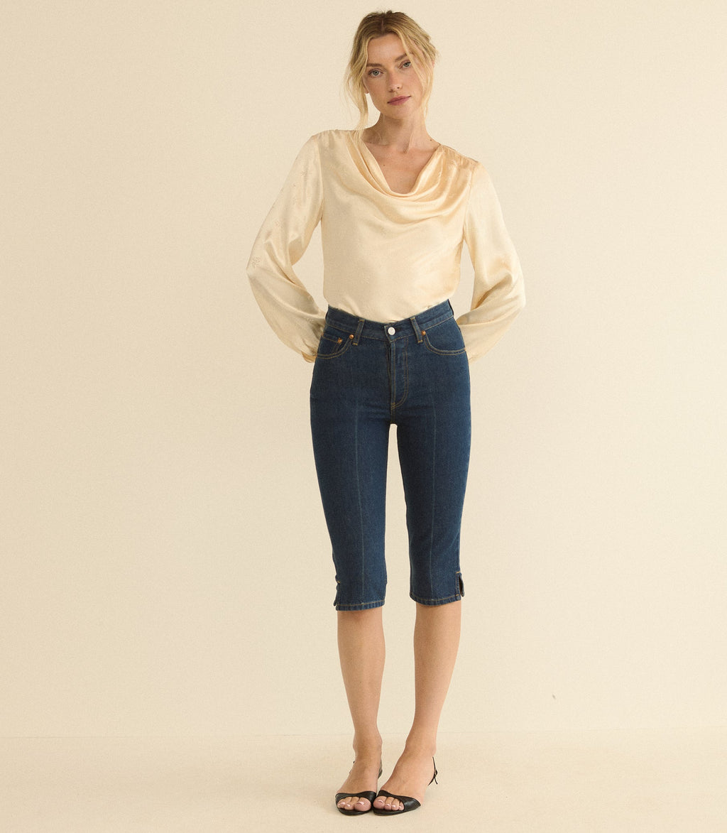 Chantal Capri in Cavalaire Dark Wash - view 3