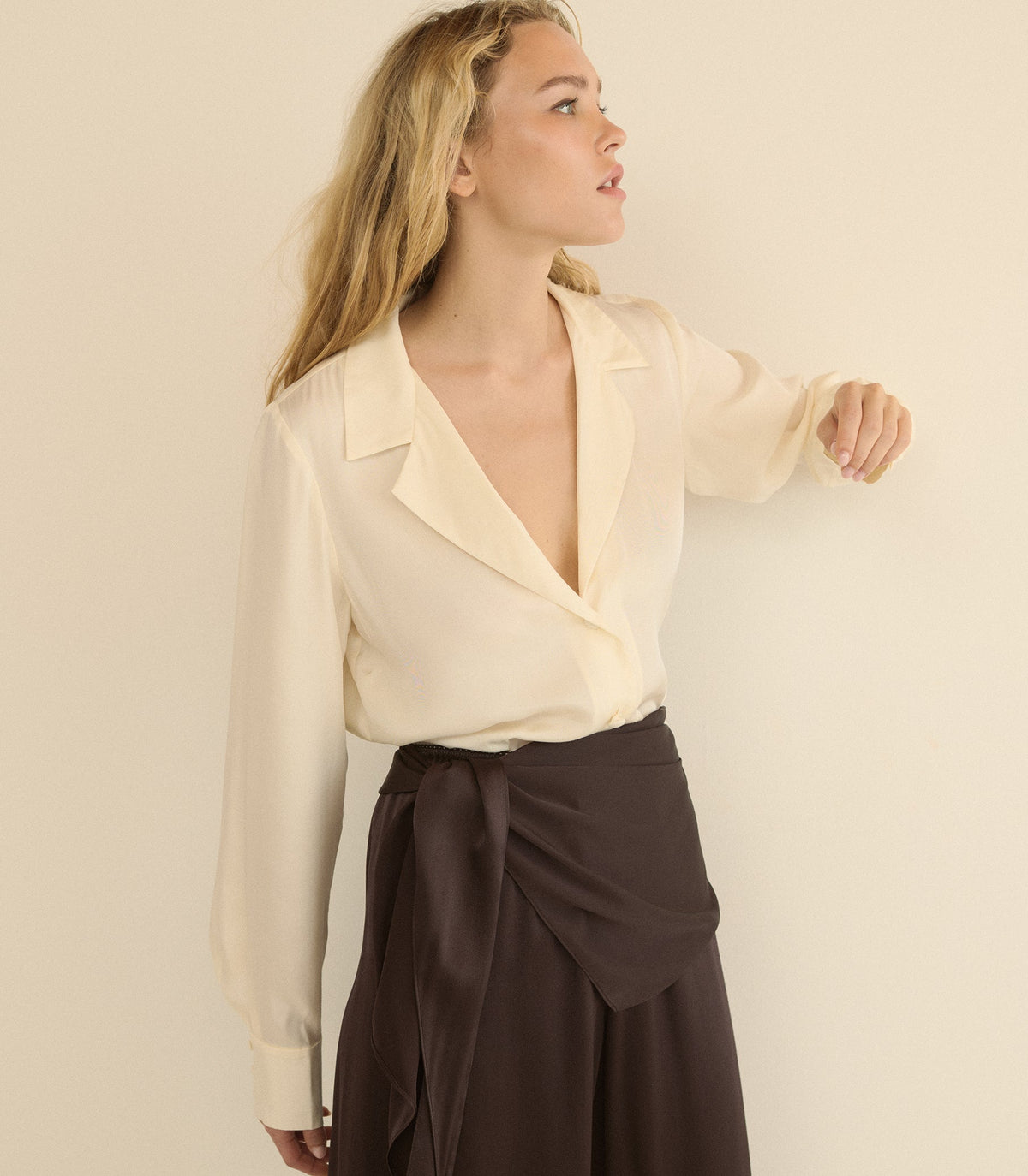 Lavona Scarf Pant in Equestrian Brown - view 10