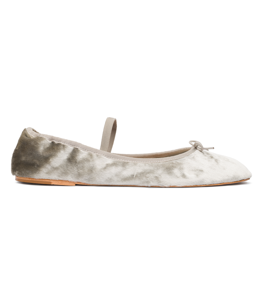 Eleni Mary Jane in Dove Panne Velvet - view 8