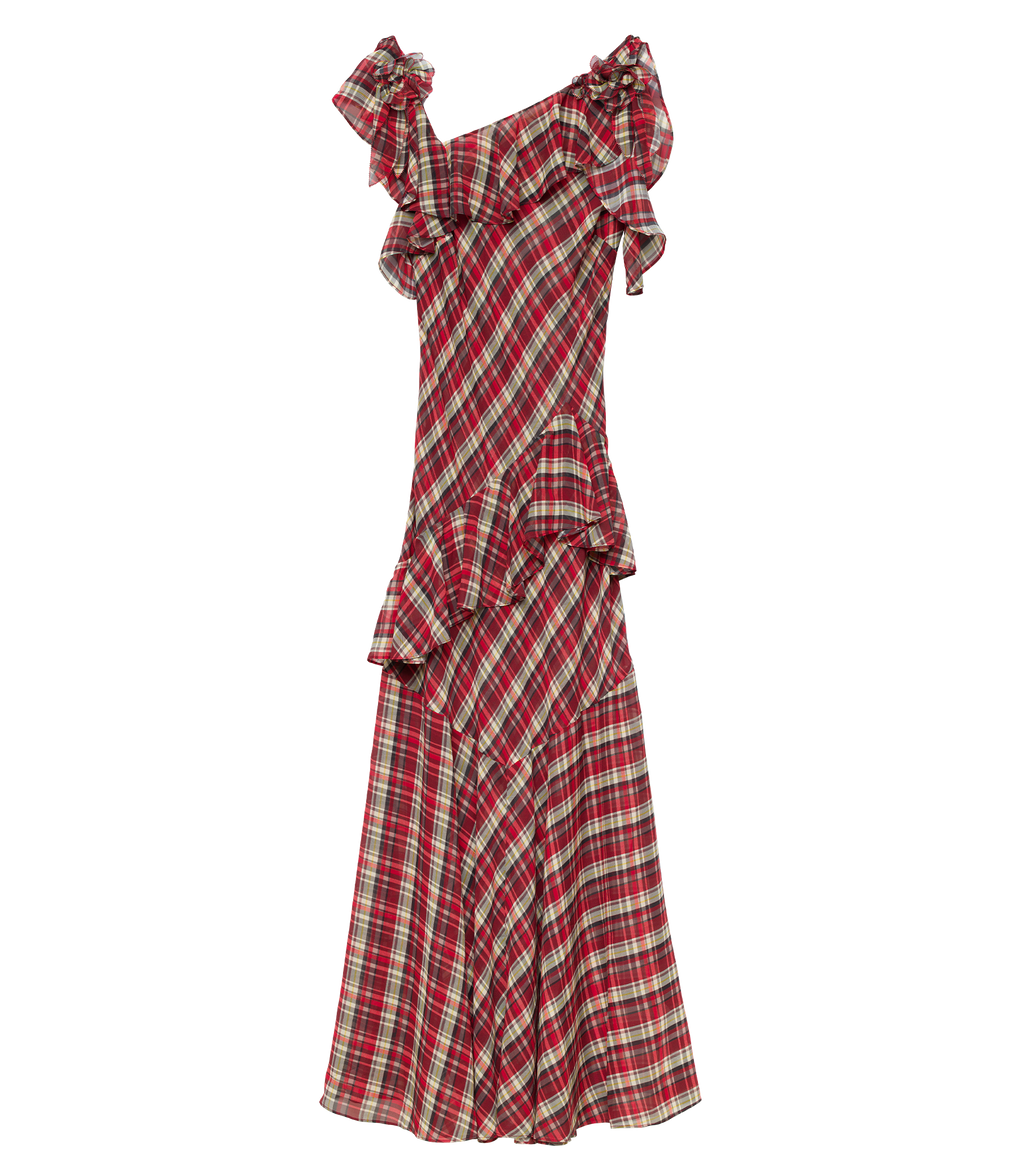 Fernanda Dress in Rosemere Plaid - view 9