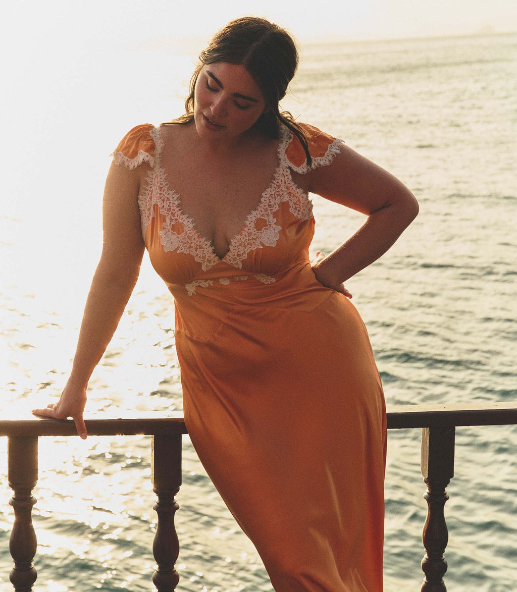 Fiona Dress in Tangerine - view 2
