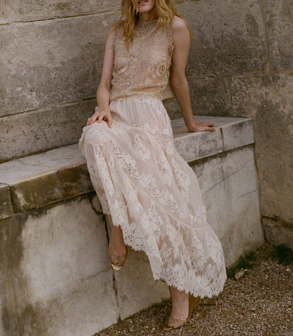 Handkerchief Anniversary Top in Paille - view 5