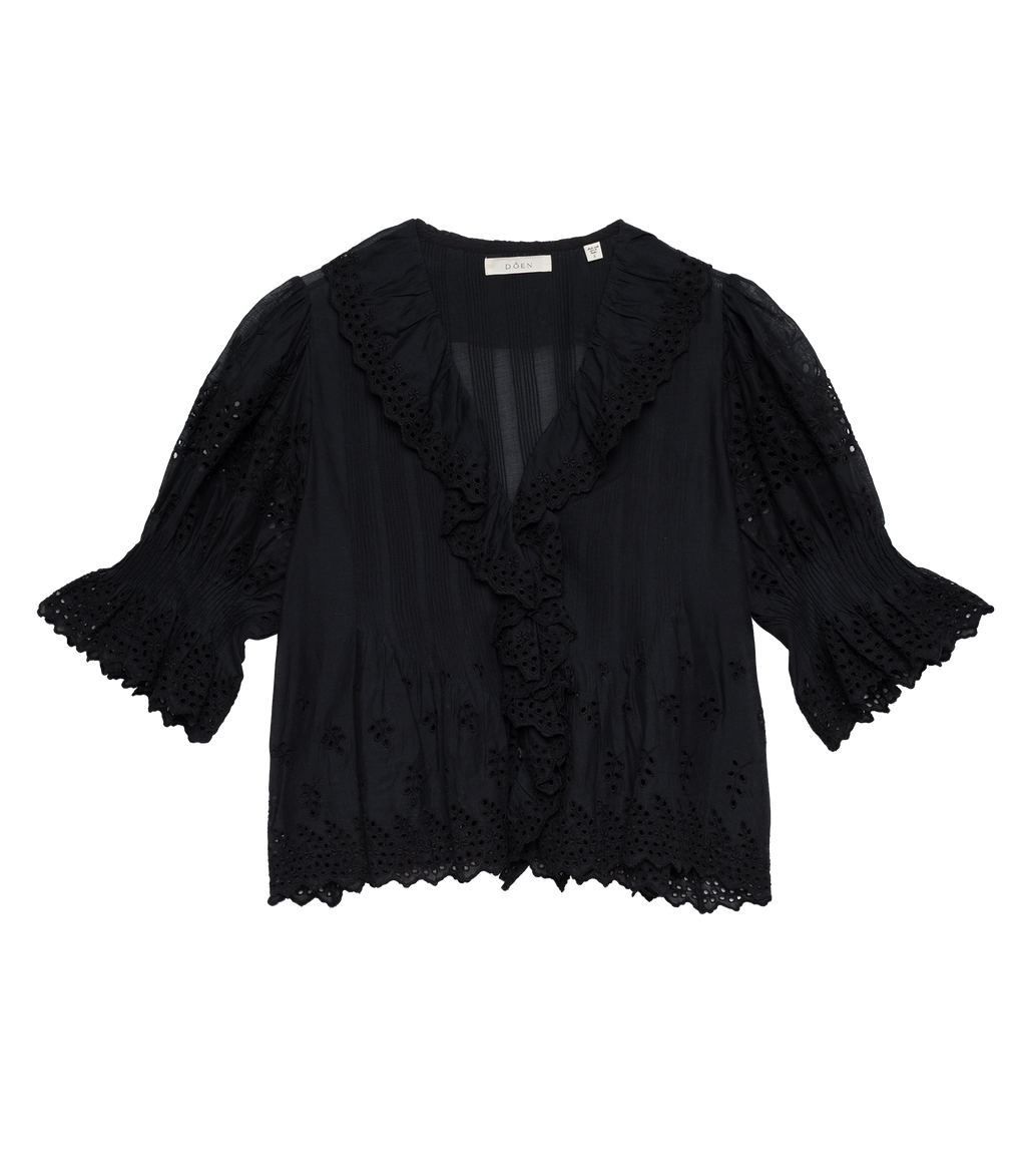 Henri Top in Black Eyelet - view 6