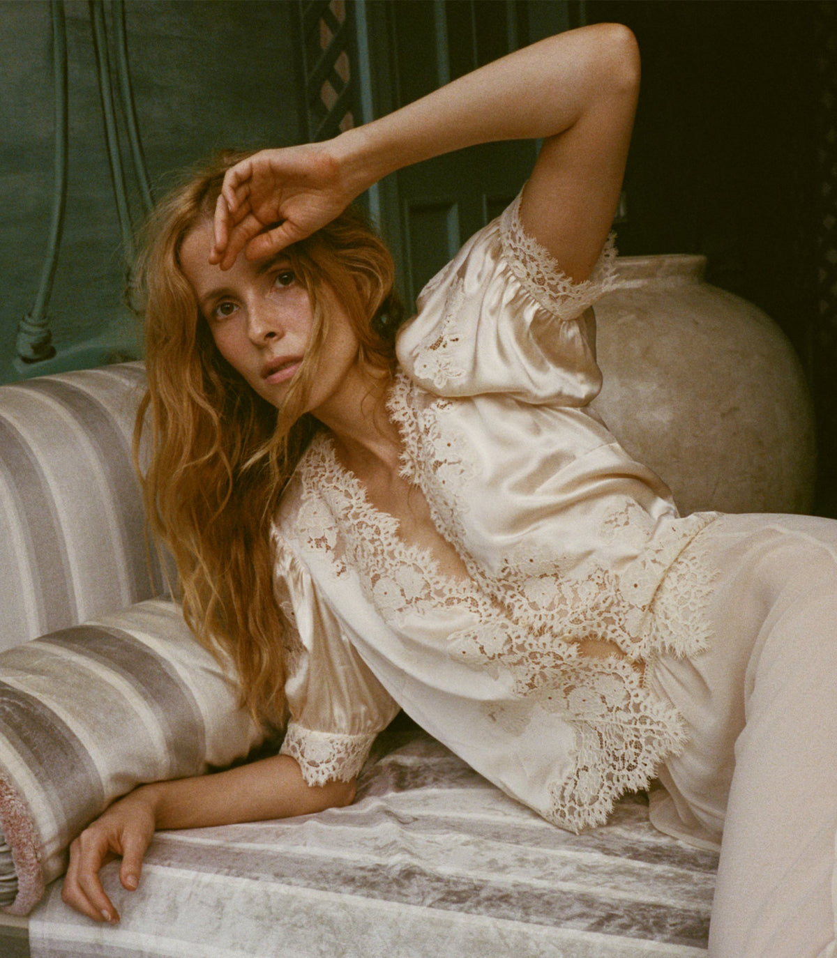 Idella Silk Satin Top in Candlelight - view 6
