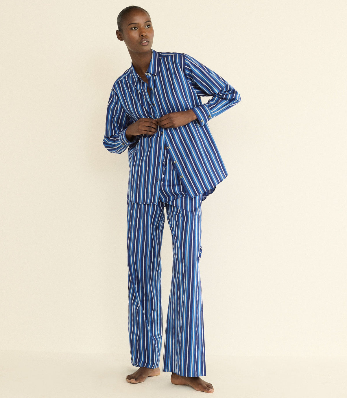 Lavona Drawstring Pant in Marceau Stripe - view 6