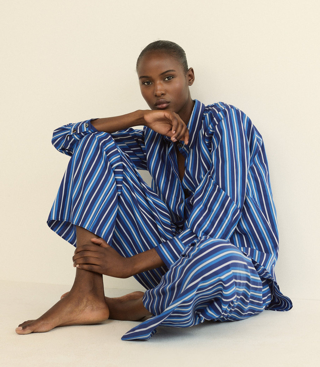 Lavona Drawstring Pant in Marceau Stripe - view 4