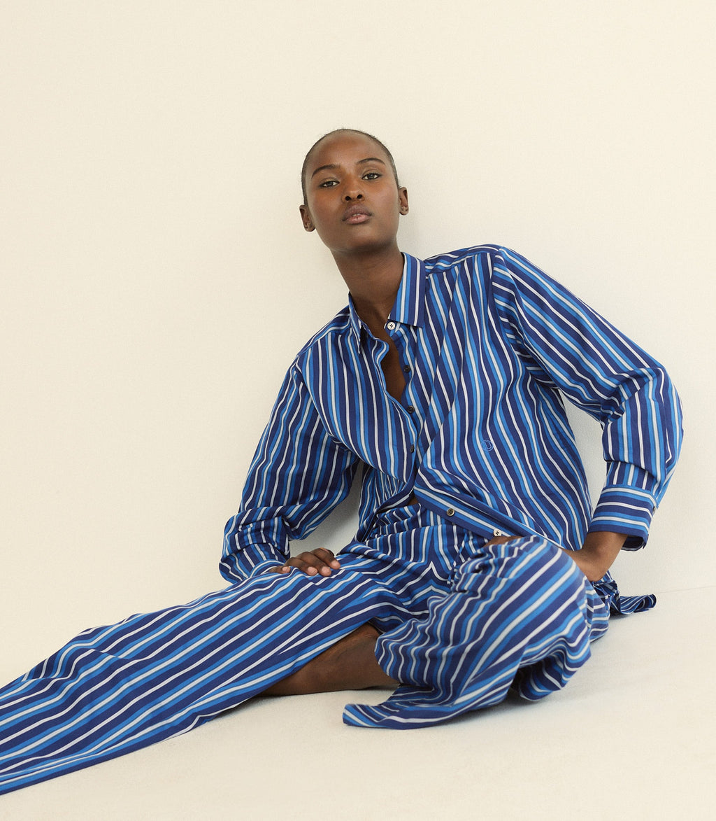Lavona Drawstring Pant in Marceau Stripe - view 8