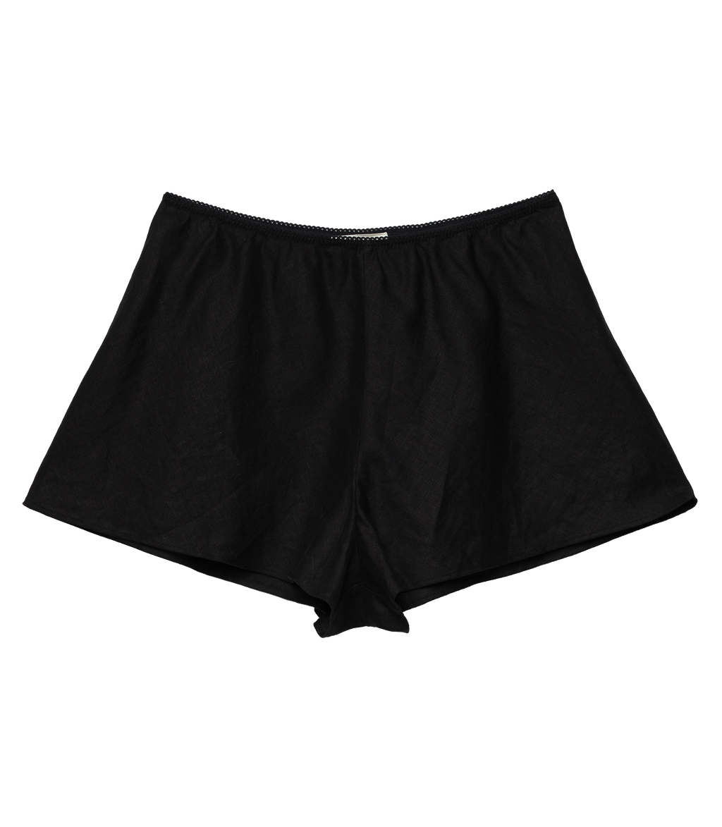 Loren Linen Short in Black - view 5