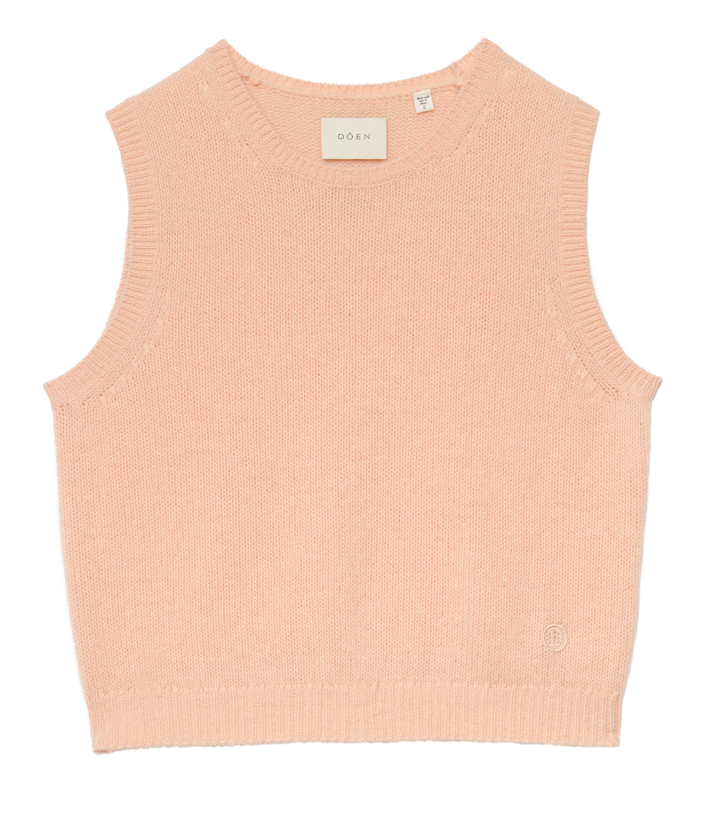 Louden Cashmere Top in Light Peach Sorbet - view 5