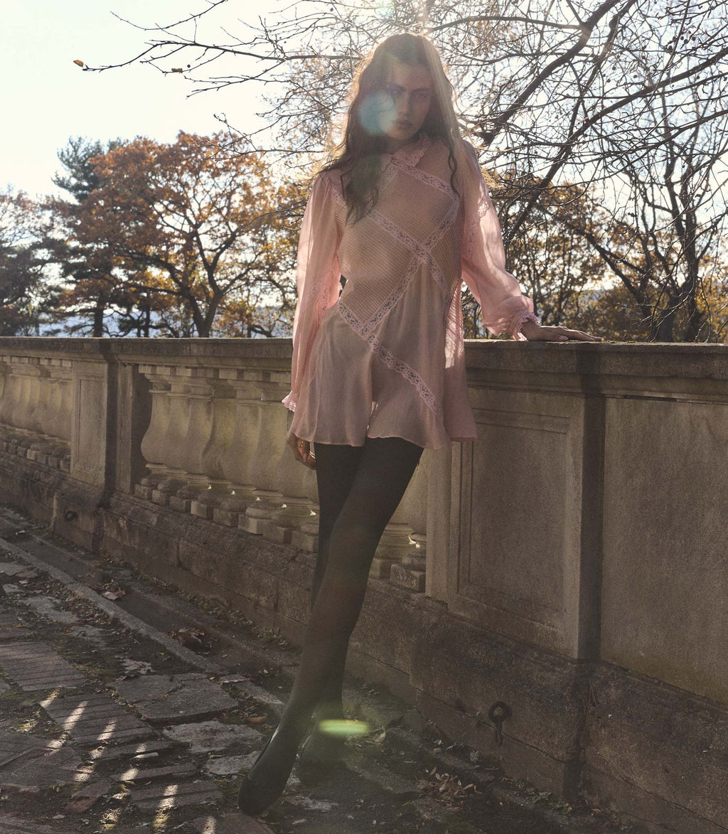 Louisette Dress in Pink Hydrangea - view 4