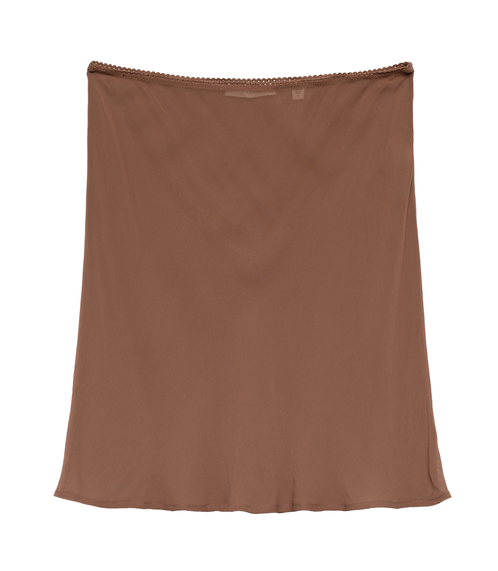 Mini Skirt Slip in Carob - view 4