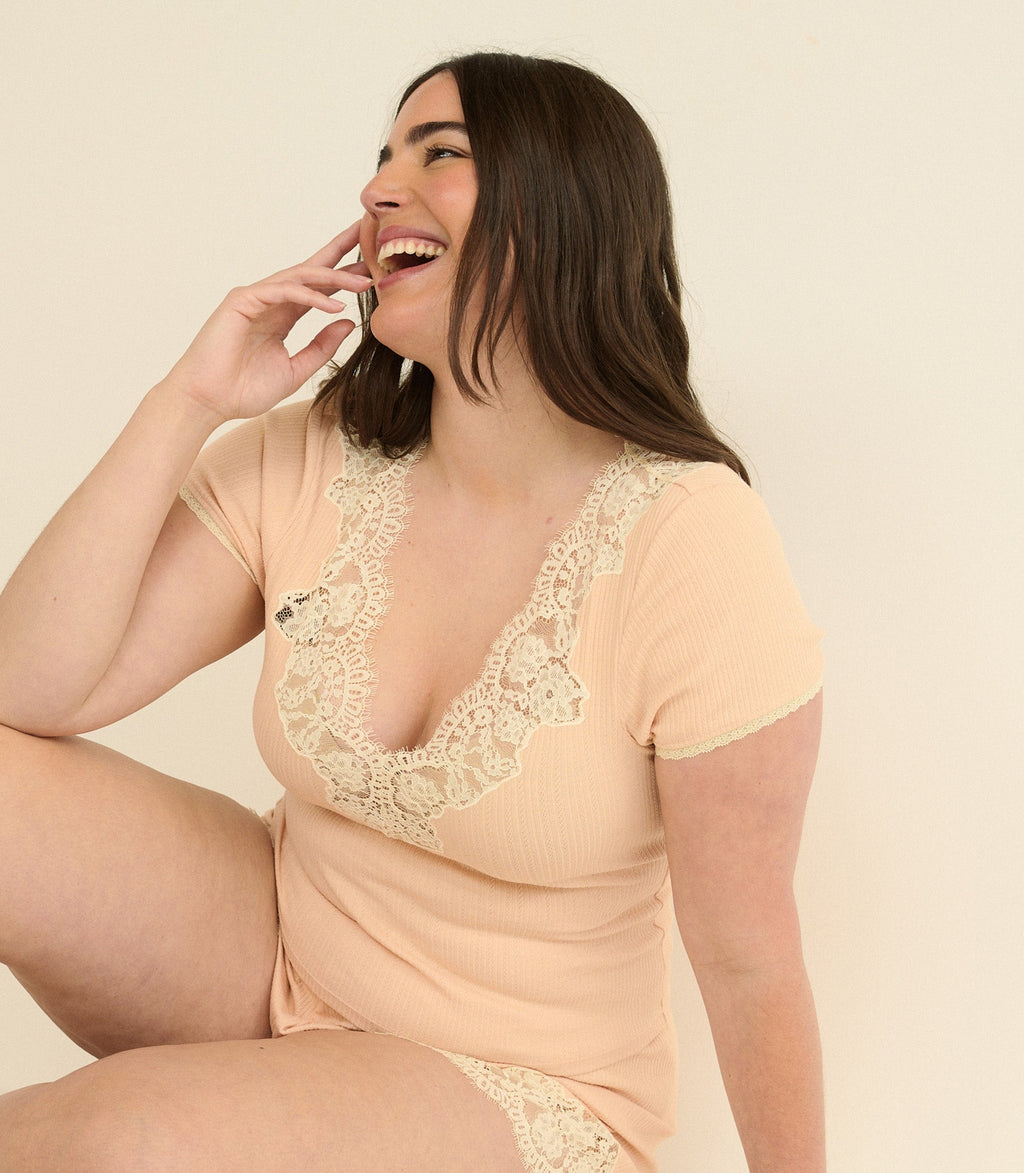 Nalia Tee in Light Peach Sorbet - view 8