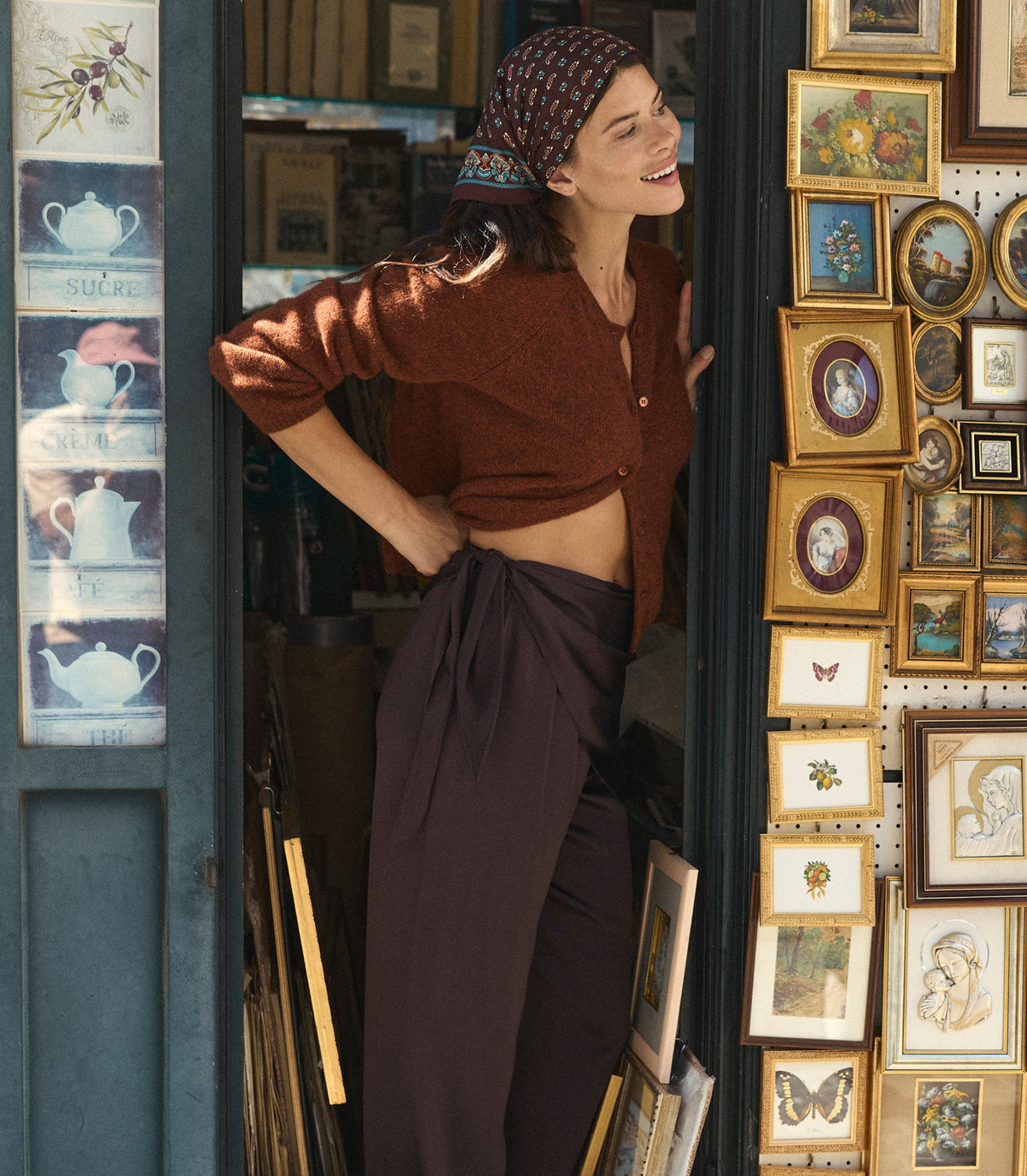 Peroline Cashmere Cardigan in Ember - view 2