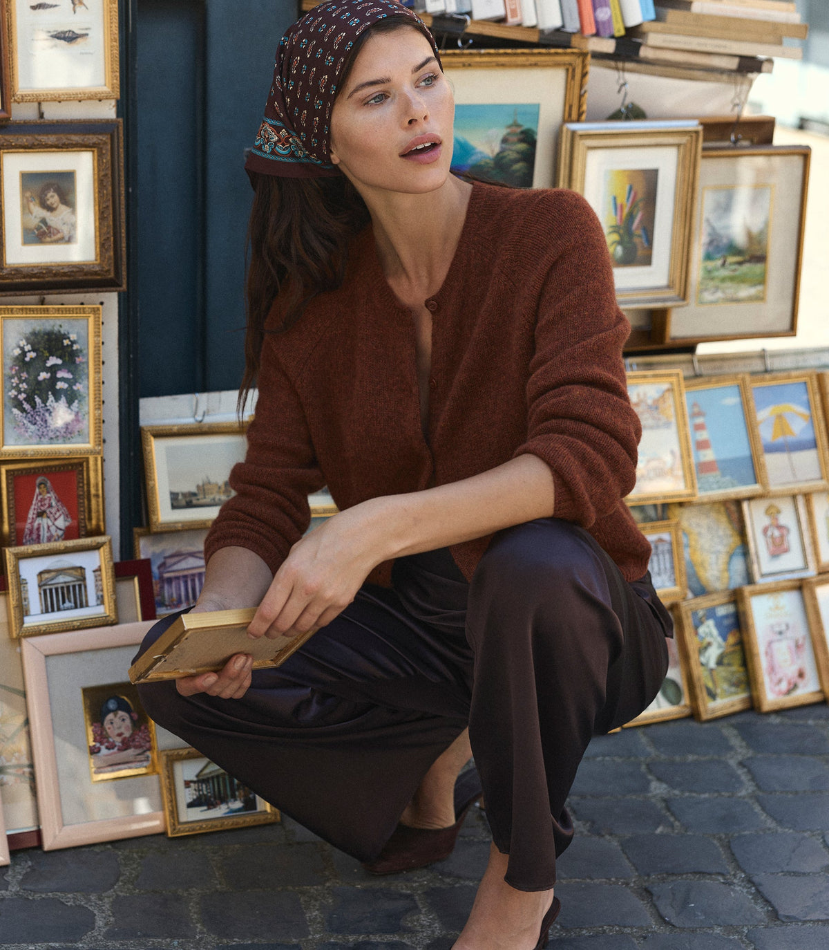 Peroline Cashmere Cardigan in Ember - view 4