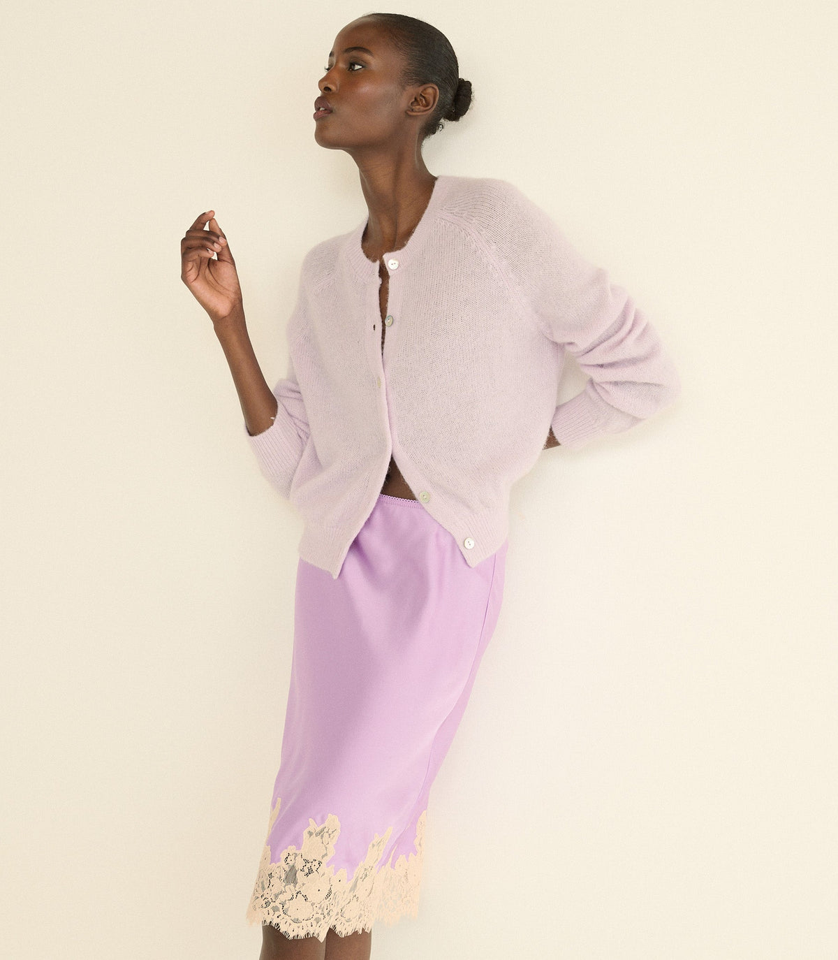 Petra Cardigan in Violet Thistle - view 5