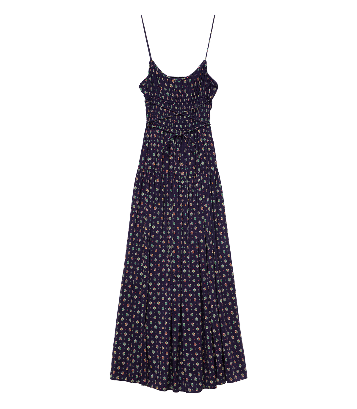 Safia Dress in Navy Cadiz Foulard - view 10