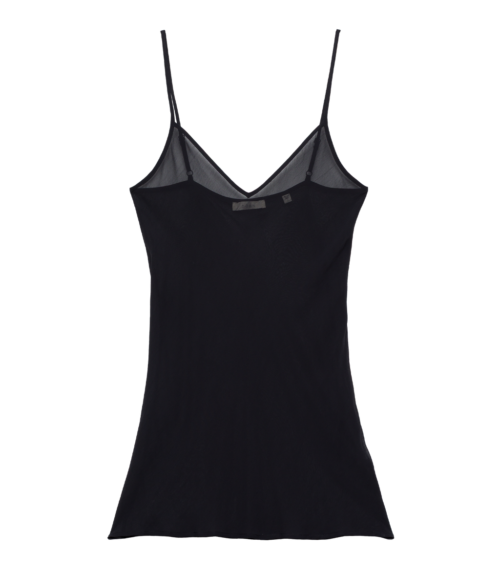 Short Deep V-Neck Slip in Black - view 8