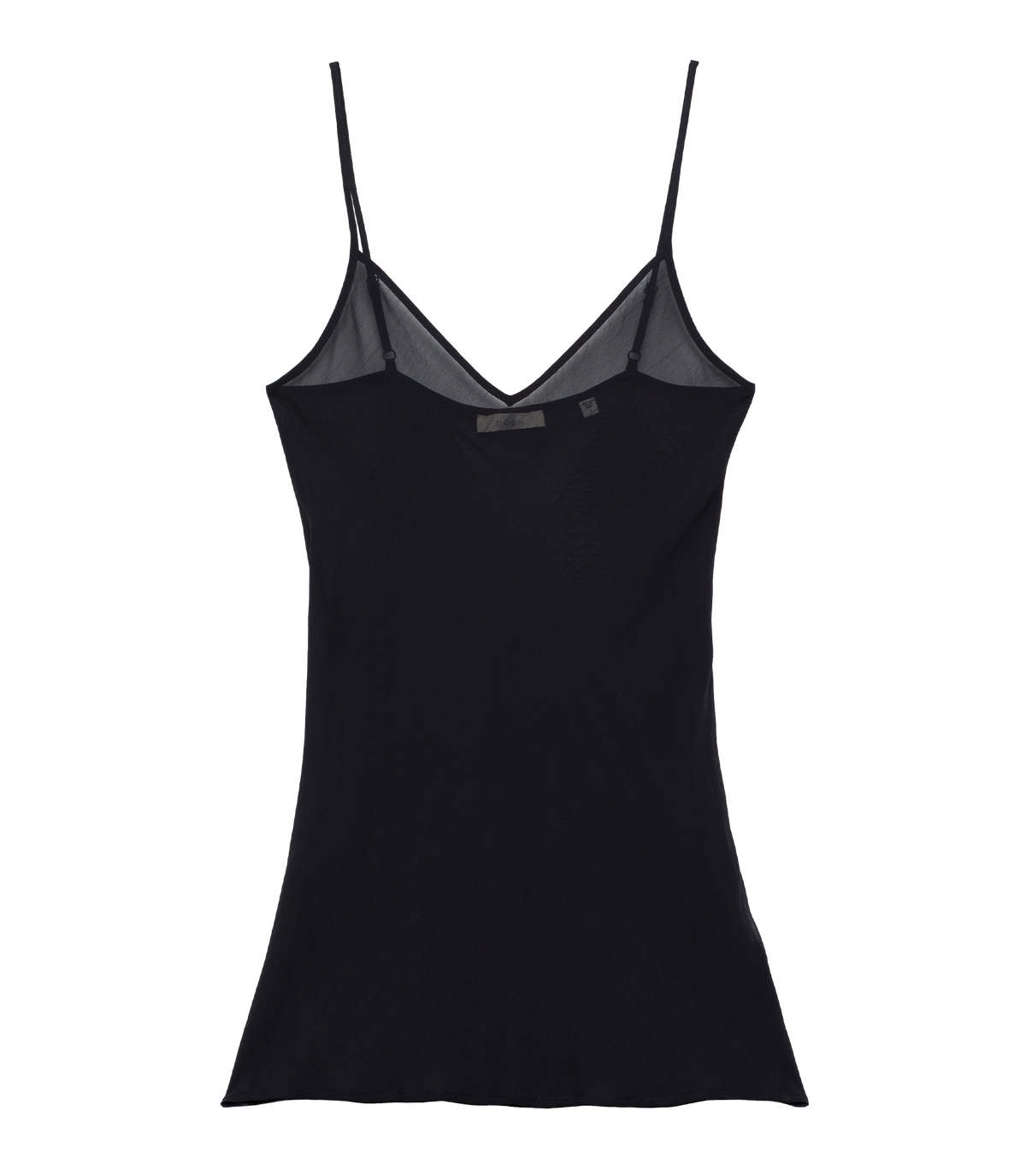 Short Deep V-Neck Slip in Black - view 8