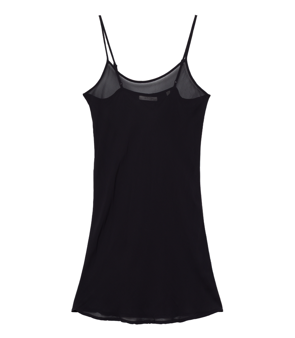 Short Scoop Neck Slip in Black - view 4
